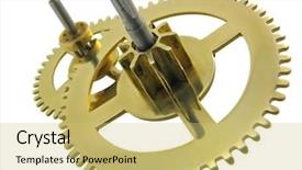  Presentation with gear wheels - Colorful PPT theme enhanced with  backdrop and a  colored foreground