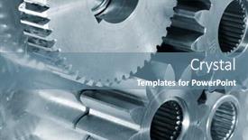  Presentation with titanium - Amazing slides having gear-wheels-of-titanium backdrop and a seafoam green colored foreground