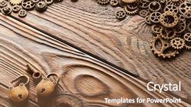  Presentation with gear wheels - Audience pleasing presentation consisting of gear wheels with lock backdrop and a coral colored foreground