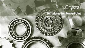  Presentation with bearing - Audience pleasing presentation consisting of gears and bearing idea in an old duplex bronze toning backdrop and a tawny brown colored foreground