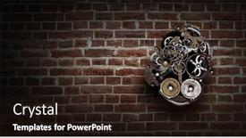  Presentation with gears - Presentation having gears-and-cogs-macro-mixed background and a wine colored foreground