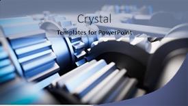  Presentation with industrial machine - Amazing presentation having gears-and-cogs-mechanism-industrial backdrop and a light blue colored foreground