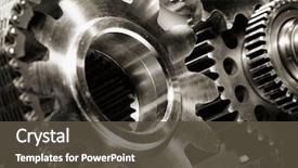  Presentation with aerospace - Theme enhanced with gears and cogs powered background and a dark gray colored foreground