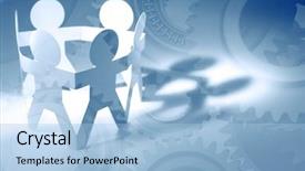  Presentation with gears - Amazing PPT layouts having gears and team teamwork concept backdrop and a light blue colored foreground