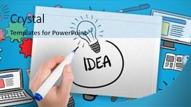  Presentation with black hand - Slide set with gears animation - hand holding black crayon background and a teal colored foreground