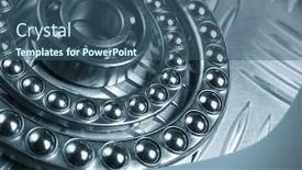  Presentation with steel - Cool new slide deck with gears bearings in a duplex blue toning against steel backdrop and a ocean colored foreground