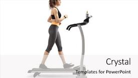  Presentation with treadmill - Cool new presentation theme with gears body - full length profile shot backdrop and a white colored foreground
