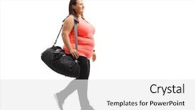  Presentation with sports shoe - Slides with gears body - full length profile shot background and a white colored foreground