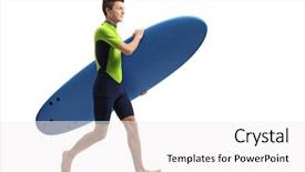  Presentation with teens running - Theme with gears body - full length profile shot background and a white colored foreground