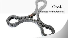  Presentation with gears - Theme having the hallway of subway background and a  colored foreground.