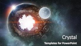  Presentation with mechanism - PPT theme consisting of gears globe - metal gear mechanism mixed media background and a dark gray colored foreground