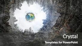  Presentation with mechanical gear mechanism team work - PPT layouts enhanced with gears globe - metal gear mechanism background and a  colored foreground