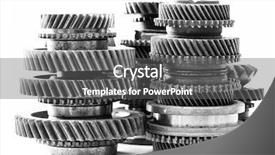  Presentation with heavy industry - Beautiful slides featuring gears grunge cogwheels real engine backdrop and a gray colored foreground