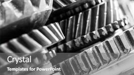  Presentation with heavy industry - Colorful presentation design enhanced with gears grunge cogwheels real engine backdrop and a gray colored foreground