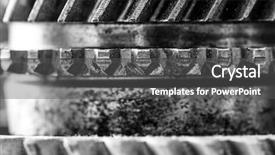  Presentation with heavy industry - Slide set enhanced with gears grunge cogwheels real engine background and a dark gray colored foreground