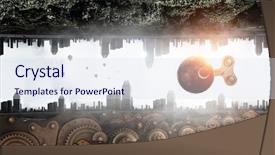  Presentation with gear - Amazing presentation design having gears keys - metal gear mechanism backdrop and a  colored foreground