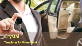  Presentation with car door - PPT layouts with gears keys - modern car with open door background and a tawny brown colored foreground