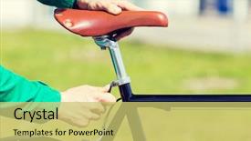  Presentation with electric vehicle high voltage - Audience pleasing slides consisting of gears keys - people vehicle eisure and lifestyle backdrop and a yellow colored foreground