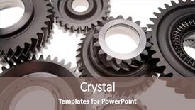  Presentation with floral border over white - Audience pleasing presentation theme consisting of gears meshing together over white backdrop and a  colored foreground