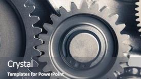  Presentation with gear wheels - Audience pleasing theme consisting of gears motion - engine gear wheels industrial background backdrop and a dark gray colored foreground