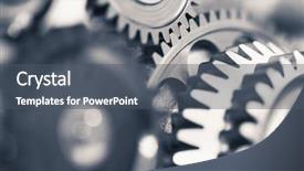  Presentation with gear wheels - Amazing PPT theme having gears motion - engine gear wheels industrial background backdrop and a dark gray colored foreground