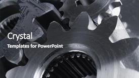  Presentation with animated gears - Presentation theme featuring large gears with a circuitboard background and a dark gray colored foreground