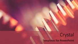  Presentation with gear - Amazing PPT theme having gears with copy-space backdrop and a red colored foreground