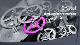  Presentation with engineering - Amazing presentation theme having gears backdrop and a  colored foreground