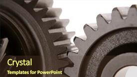 Presentation with gear - Slide deck with gears background and a  colored foreground