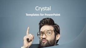  Presentation with geek - Audience pleasing PPT theme consisting of geek - nerdy businessman lots of copy-space backdrop and a seafoam green colored foreground