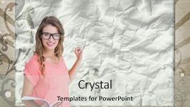  Presentation with notebook paper - PPT layouts enhanced with geeks paper - digital composite of happy young background and a light gray colored foreground