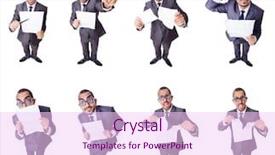  Presentation with funny - Slides featuring geeks paper - funny businessman isolated background and a pink colored foreground
