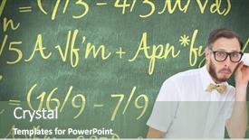  Presentation with handball champions league cup - Cool new PPT theme with geeks paper - geeky businessman eavesdropping with cup backdrop and a gray colored foreground