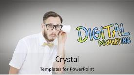  Presentation with handball champions league cup - Presentation theme with geeks paper - geeky businessman eavesdropping with cup background and a light gray colored foreground