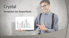  Presentation with smart card reader - Cool new PPT layouts with geeks paper - geeky hipster showing a card backdrop and a light gray colored foreground