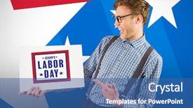  Presentation with grave marker american flag - Slide deck with geeks paper - geeky hipster showing a card background and a ocean colored foreground