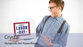  Presentation with labor - Audience pleasing PPT layouts consisting of geeks paper - geeky hipster showing a card backdrop and a light blue colored foreground