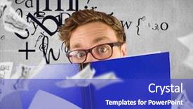  Presentation with kids reading book - PPT layouts featuring geeks paper - geeky student reading a book background and a  colored foreground