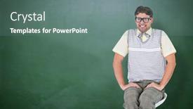  Presentation with green chalkboard - 