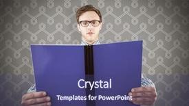  Presentation with kids reading book - Cool new slide deck with geeky student reading a book backdrop and a ocean colored foreground