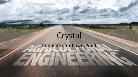  Presentation with agricultural engineering - Cool new PPT layouts with geen tech - agricultural engineering written on rural backdrop and a light gray colored foreground