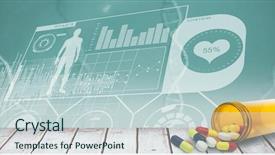  Presentation with tech - Colorful slides enhanced with geen tech - desk holding up pills backdrop and a lemonade colored foreground