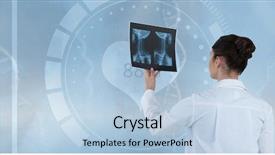  Presentation with tech - Presentation theme consisting of geen tech - digital composite of doctor women background and a light blue colored foreground