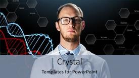  Presentation with virtual technology - PPT layouts enhanced with geen tech - science technology people and medicine background and a light blue colored foreground