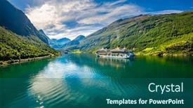 Presentation with beautiful nature - PPT theme consisting of geiranger-fjord-beautiful-nature-norway background and a ocean colored foreground