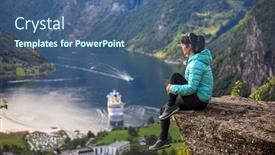  Presentation with beautiful nature - PPT theme consisting of geiranger-fjord-beautiful-nature-norway background and a ocean colored foreground
