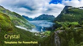  Presentation with beautiful-nature - Slides having geiranger-fjord-beautiful-nature-norway background and a tawny brown colored foreground