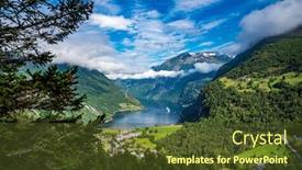  Presentation with beautiful nature in twilight - Amazing PPT layouts having geiranger-fjord-beautiful-nature-norway backdrop and a tawny brown colored foreground