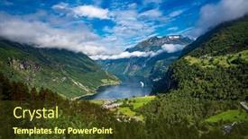  Presentation with beautiful nature - Beautiful theme featuring geiranger-fjord-beautiful-nature-norway backdrop and a tawny brown colored foreground