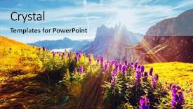  Presentation with view of the vinales valley - Beautiful presentation theme featuring geisler national park seceda peak backdrop and a light blue colored foreground